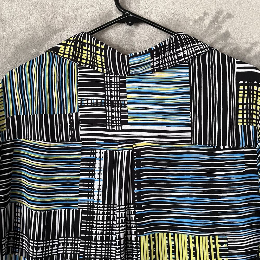 Relativity Button Front Blouse Patchwork Abstract… - image 8